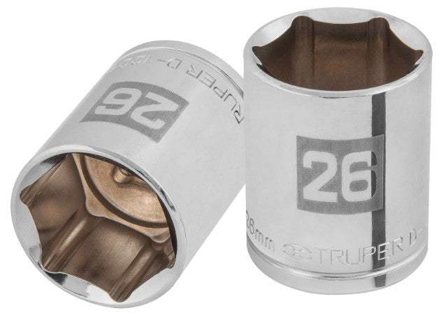 DADO DE 26 mm, CUADRO DE 1/2", 6 PUNTAS, D-1226-M