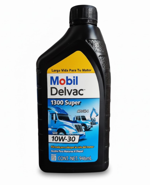 ACEITE P/MOTOR DIESEL, MOBIL DELVAC 1300 SUPER 10W30, 946 ML
