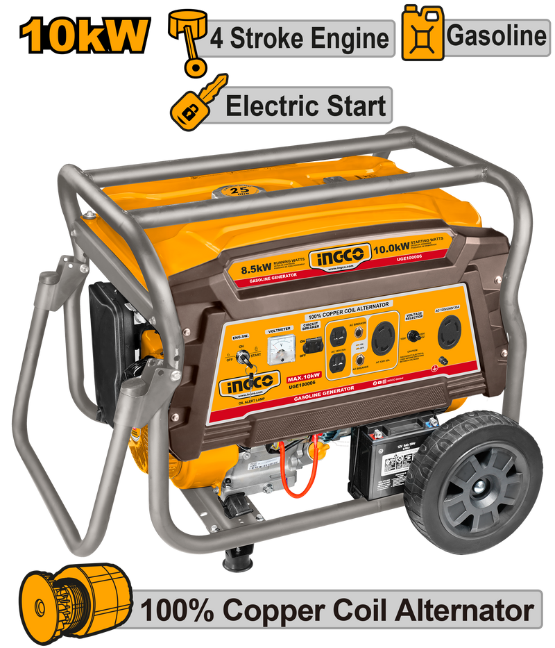 GENERADOR ELECTRICO A GASOLINA 10,000 INGCO