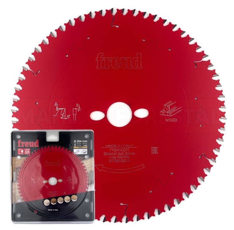 DISCO PARA SIERRA CIRCULAR PARA MADERA 10"  60D FREUD