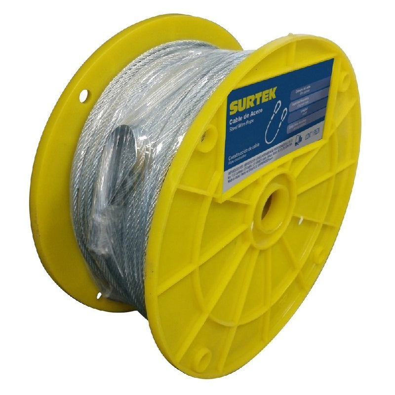 CABLE DE ACERO 1/4" X 75 MTS, CONTRUCCION 7X7 (ROLLO 75 METROS)