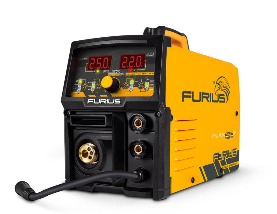 SOLDADOR INVERSOR MULTIPROCESOS, 250A, 110/220V, FURIUS FLEX 255P
