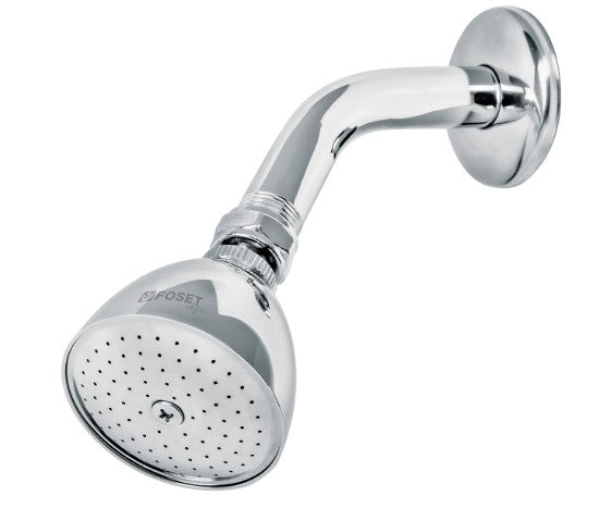 REGADERA CONICA 2-1/2" METALICA BRAZO Y CHAPETON CROMADA