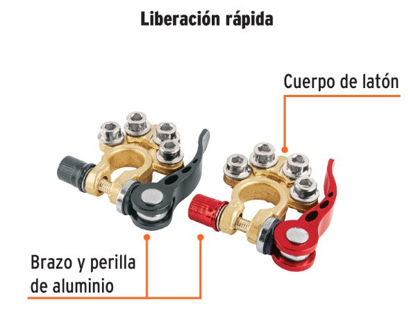 TERMINALES DE BATERIA DESCONEXION RAPIDA TRUPER 2PZ