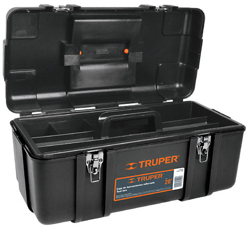 CAJA PARA HERRAMIENTA DE 20" NEGRA BROCHES METALICOS