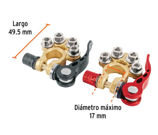TERMINALES DE BATERIA DESCONEXION RAPIDA TRUPER 2PZ
