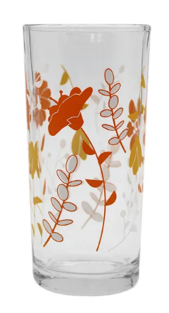 JUEGO PARA BEBIDAS DE CRISTAL 7 PZ (FLORECILLAS)