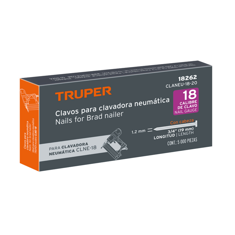 CLAVOS PARA CLAVADORA NEUMATICA, 13/16" (20 mm)