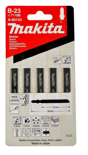 SEGUETA PARA METAL HSS 52 mm CORTE RECTO BASTO (B23) T118B