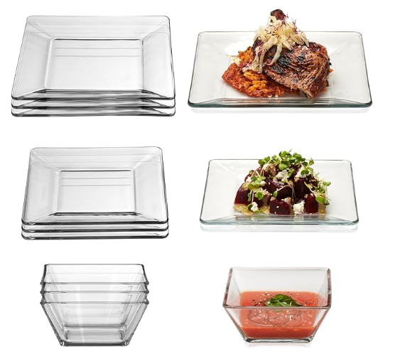 VAJILLA TEMPO DE CRISTAL 12 PIEZAS CRISA