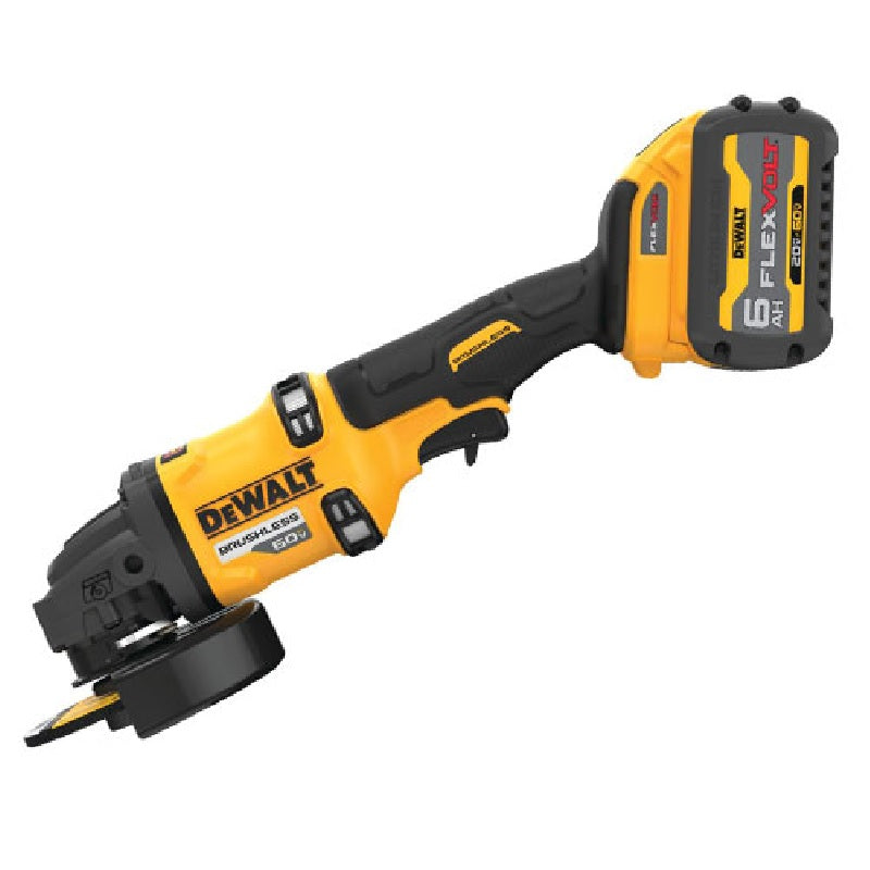ESMERILADORA ANGULAR DE 5", 60V FLEXVOLT, 1 BAT. 6.0AH, CARGADOR, BOLSA. 9,000 RPM