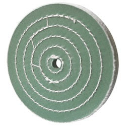 RUEDA DE TELA VERDE 6" X 1/2" PULIDO FINAL  PARA ESMERIL