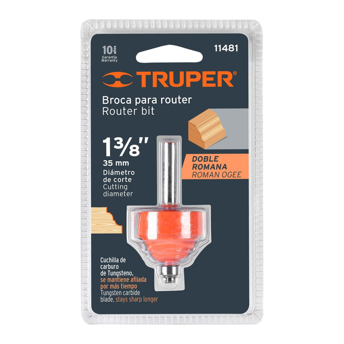 BROCA PARA ROUTER DOBLE ROMANA 1 3/8"