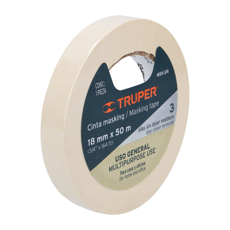CINTA MASKING, 3/4" X 50 MTS