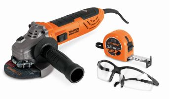 ESMERILADORA ANGULAR DE 4-1/2", 750W. CON FLEXOMETRO Y 10 DISCOS