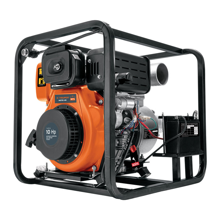 MOTOBOMBA DE 4" A DIESEL MOTOR DE 10 HP 1,800 L/MIN
