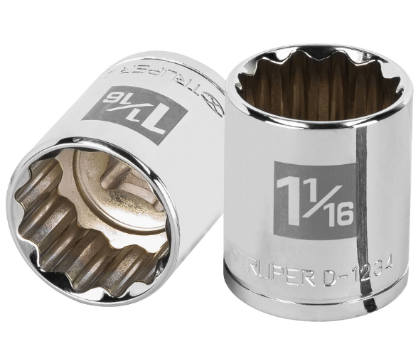 DADO DE 1-1/16", CUADRO DE 1/2", 12 PUNTAS, D-1234