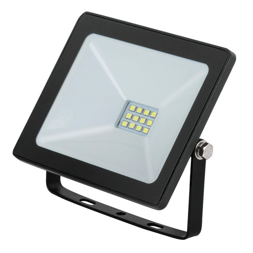 Reflector LED ultradelgado negro con módulo de varios LEDs y soporte