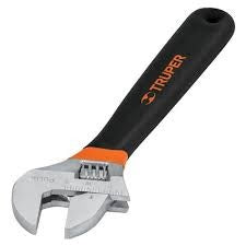LLAVE AJUSTABLE 8" CROMADO CON GRIP