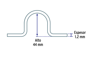ABRAZADERA TIPO OMEGA PARA TUBO DE 1-1/2"" VOLTECK