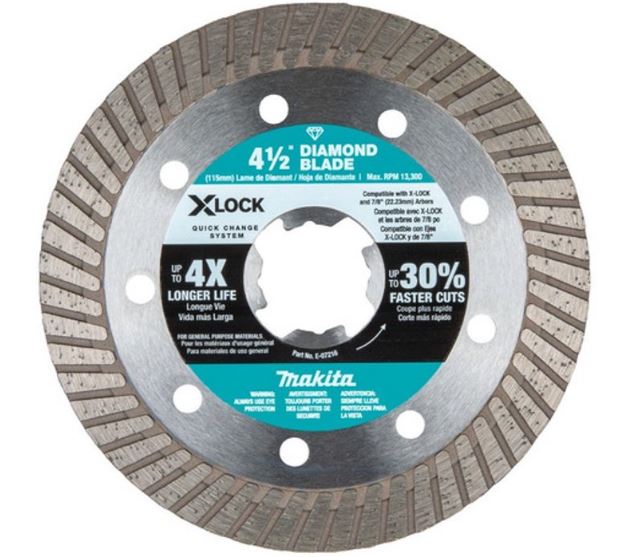 DISCO DE DIAMANTE X-LOCK 4-1/2" X 7/8" TURBO USO GENERAL