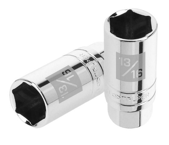 DADO DE 13/16", CUADRO DE 3/8", 6 PUNTAS, PARA BUJIA, D-3826-B