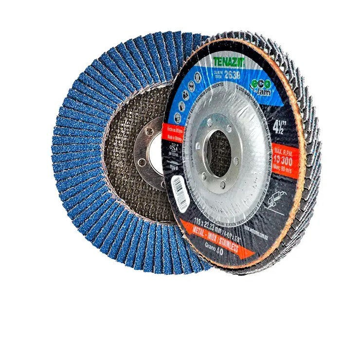 DISCO LAMINADO 4-1/2", GRANO 40 115 X 22.23 mm