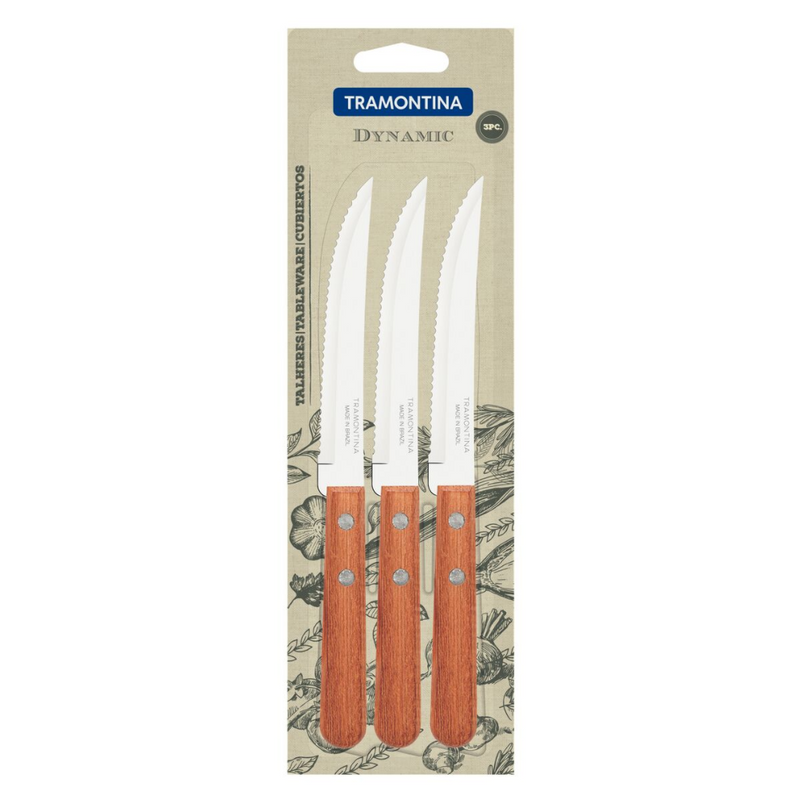 JUEGO DE CUCHILLOS PARA ASADO 5" 3 PIEZAS DYNAMIC