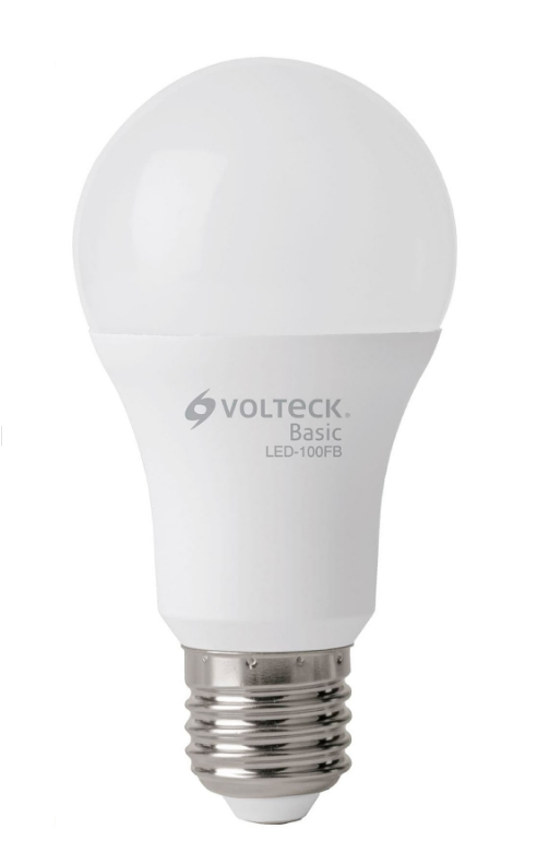 Foco LED blanco VOLTECK con base rosca metálica, forma tipo bulbo