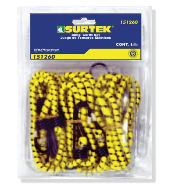 SUJETADOR JUEGO DE 12 TENSORES ELASTICOS
