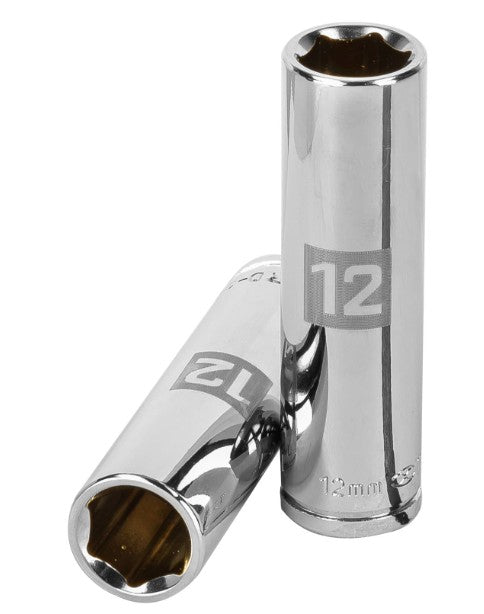 DADO DE 12 mm, CUADRO DE 3/8", 6 PUNTAS LARGO, D-3812-HM-L