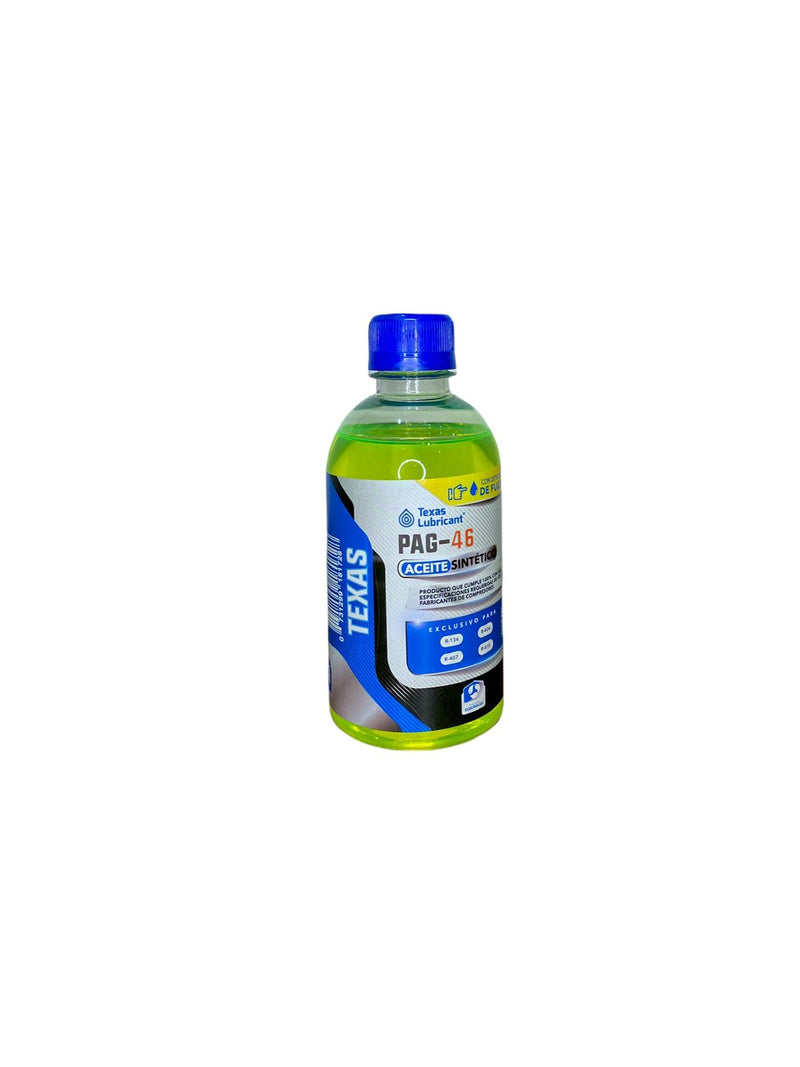 ACEITE PARA AIRE ACONDICIONADO TEXAS PAG 46DF DETECTOR DE FUGAS DE 8 oz