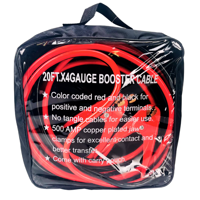 CABLES PASA CORRIENTE CALIBRE 4, 20 FT, 400AMP