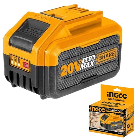 BATERIA DE LITIO 20V 6.0 Ah. INGCO