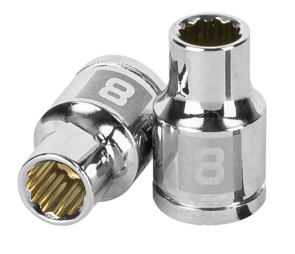 DADO DE 8 mm, CUADRO DE 3/8", 12 PUNTAS, D-3808-M