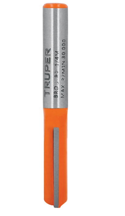 BROCA PARA ROUTER, RECTA 2 FILOS, 1/4', MEDIANA"