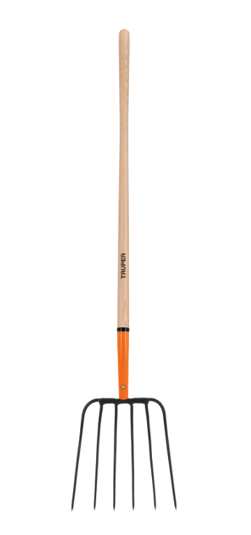 BIELDO DE 6 PICOS, MANGO DE 48"