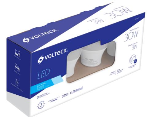 FOCOS LED TIPO BULBO, 18W, 1900 LM,  LUZ DE DIA 4 PACK, EQUIV. 125W