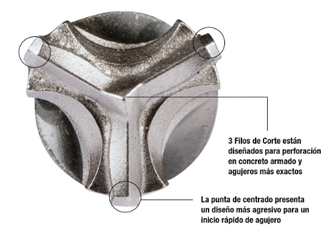 BROCA SDS PLUS 3 FILOS 3/16" X 12" (ANTES B-59396)