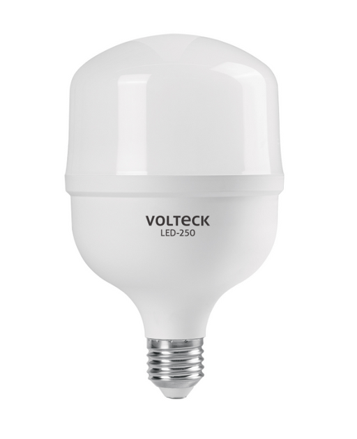 Foco LED VOLTECK tipo bulbo, luz de día, carcasa blanca y base rosca metálica