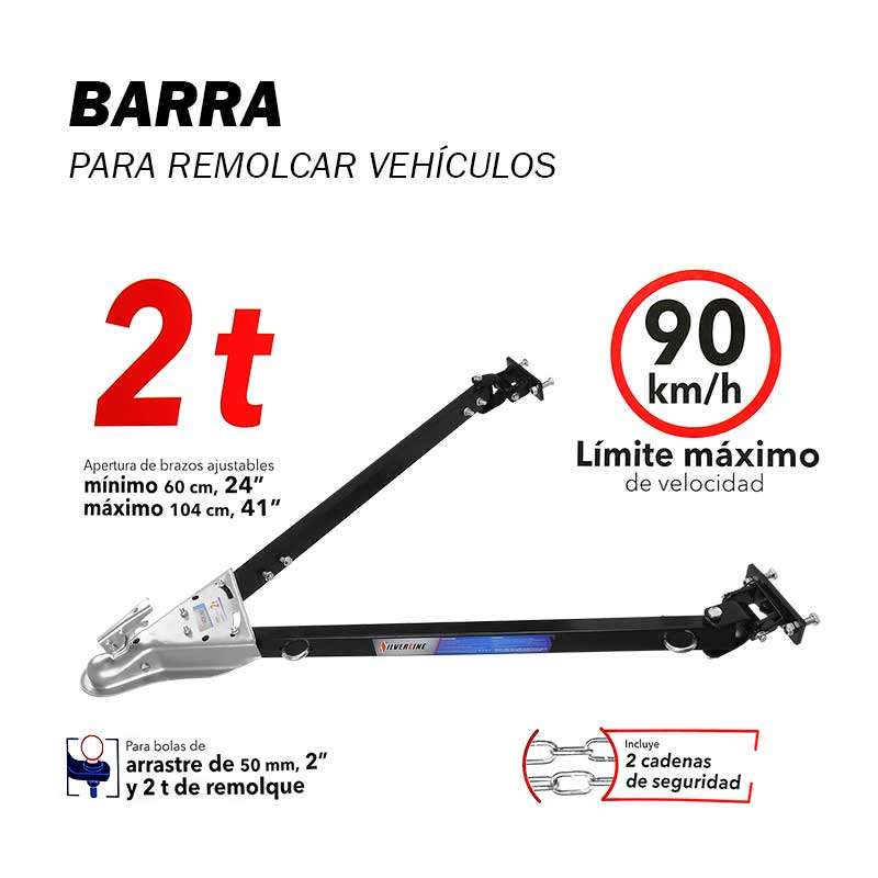 BARRA PARA REMOLCAR 2 TON SILVERLINE