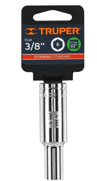 DADO DE 3/8", CUADRO DE 1/2", 6 PUNTAS LARGO, D-1212-HL