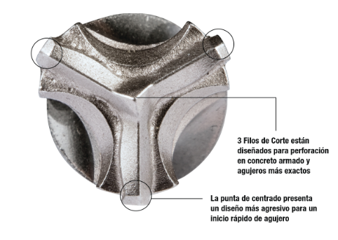 BROCA SDS PLUS 3 FILOS 3/16" X 4" (ANTES B-59352)