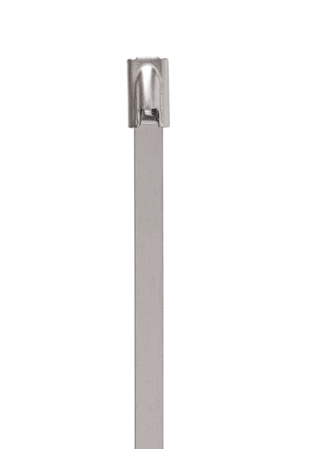 Cincho de acero inoxidable con seguro automático, correa gris clara, 29 cm