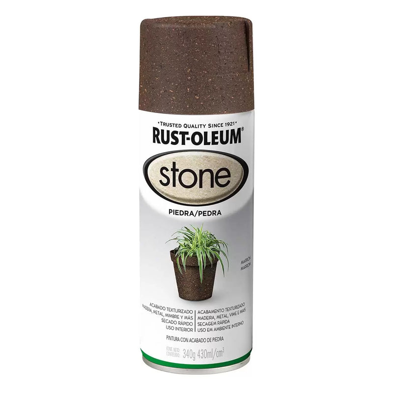 PINTURA EN AEROSOL, COLOR MARRON, ACABADO PIEDRA, 340 g, RUST-OLEUM