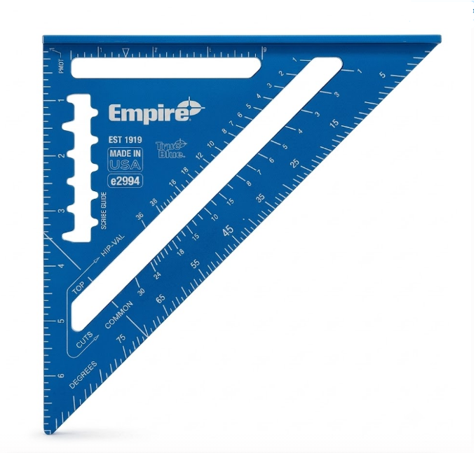 ESCUADRA RAPIDA DE ALUMINIO 7-1/4" EMPIRE COLOR AZUL