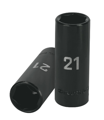 DADO DE IMPACTO DE 21 mm, CUADRO DE 1/2", 6 PUNTAS, LARGO