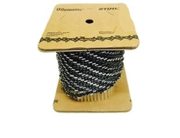 CADENA PARA MOTOSIERRA, ROLLO, PASO 3/8" RSC, 0.050" DE ESPESOR, 33 RSC, CUADRADA, OILOMATIC