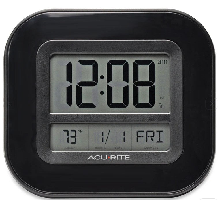 RELOJ DIGITAL ATOMICO DE PARED CON TERMOMETRO