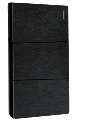 APAGADOR TRIPLE SANTORINI 127 V / 15 A PLASTICO ABS NEGRO